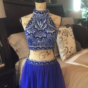 Worn Once - Blue two-piece Cocktail Dress!